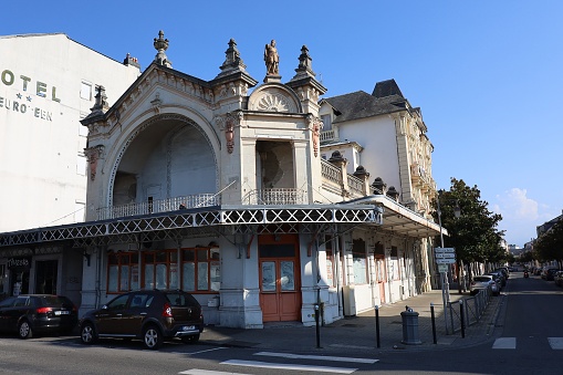 Typical building, seen from the outside, town of Tarbes, department of Hautes Pyrénées, France