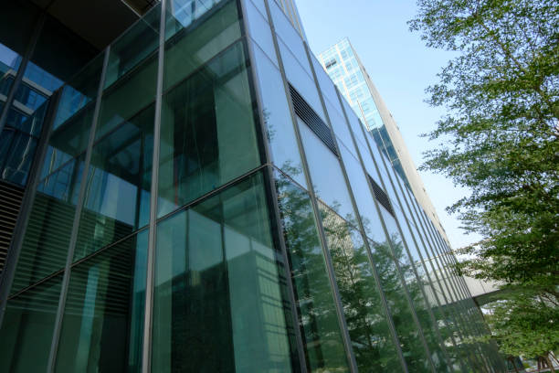 istock Office building with blue glass facade 1915399785