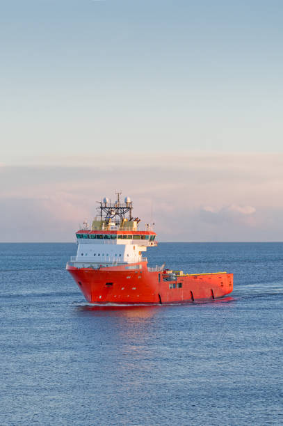 istock Ship arriving at Aberdeen harbour after passing Girdle Ness Lighthouse 1915412292