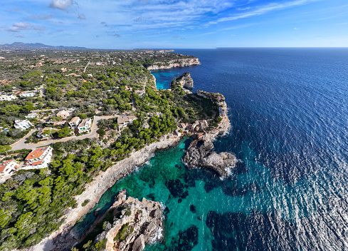 Es Calo des Moro is one of the most visited beaches in Majorca (Balearic Island - Spain)