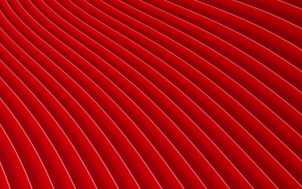 istock Red background, Chinese New Year theme, curved, wavy pattern, or wallpaper with modern pattern, AppStack style. 3D Rendering. 1915461597