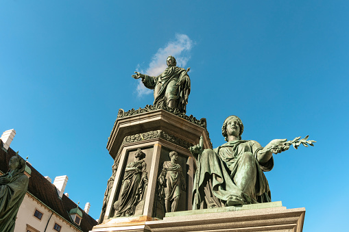 Emperor Franz 1 statue in the courtyard of Hofburg palace, Vienna, Austria
