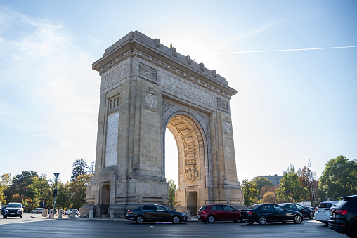 London / UK - September 2014: Marble Arch was moved to its present location in central London in 1851.