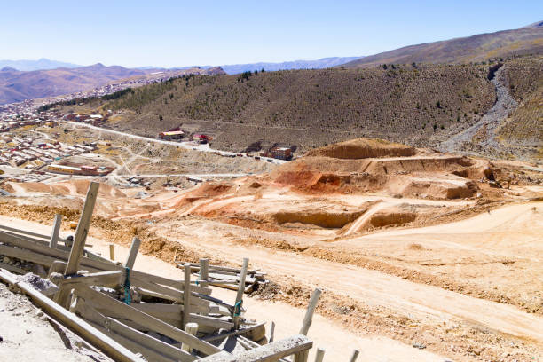 Potosi aerial view,Bolivia.Bolivian mining city