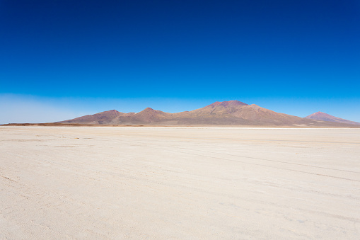 Salar de Colchani view, Bolivia. Bolivian salt flat