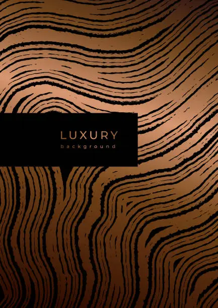 Vector illustration of Template with luxury wooden texture