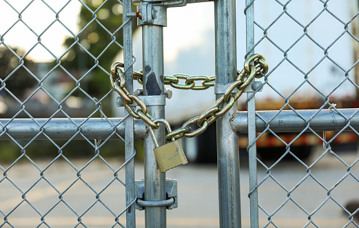 shiny padlock with keys, symbolizing security and protection