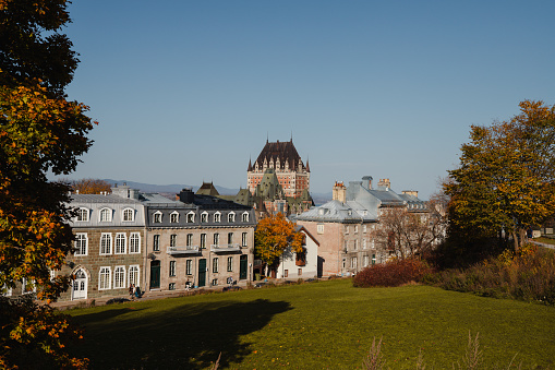 the beautiful autumn colors of quebec city