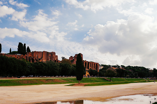 View of the Palatine Hill and the Circo Massimo