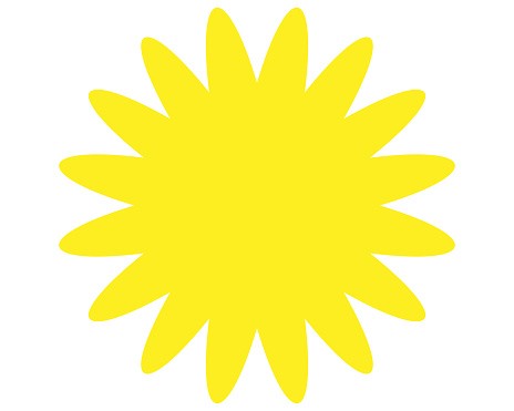 Yellow flower shape