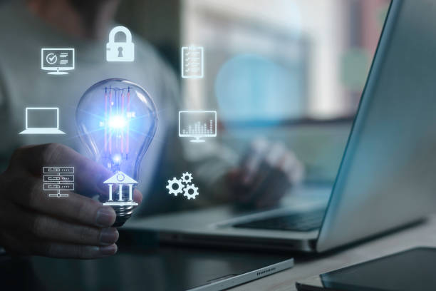istock Digital transformation technology strategy, IoT, internet of things. transformation of ideas and the adoption of technology in business in the digital age, enhancing global business capabilities. Ai 1915775874