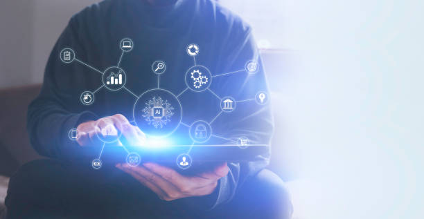 istock Digital transformation technology strategy, IoT, internet of things. transformation of ideas and the adoption of technology in business in the digital age, enhancing global business capabilities. Ai 1915778310