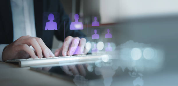 istock Human resources and management concept. check resume, Screening employee information, job applicants, staff icons for human development recruitment leadership and customer target group 1915791816