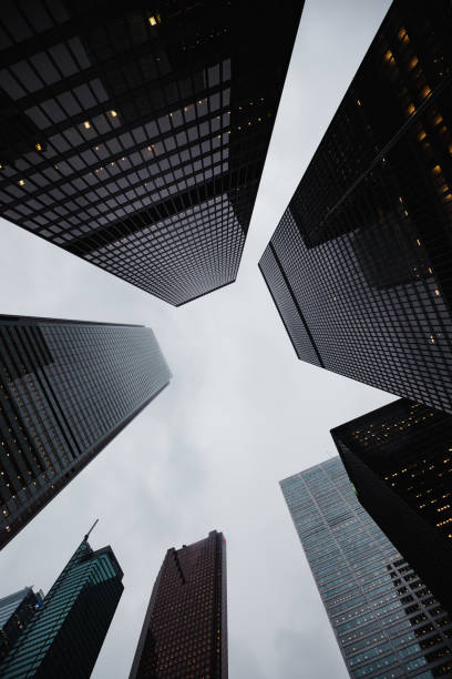 istock lookup at financial district at Toronto 1915797517