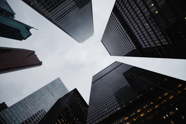 istock lookup at financial district at Toronto 1915797518