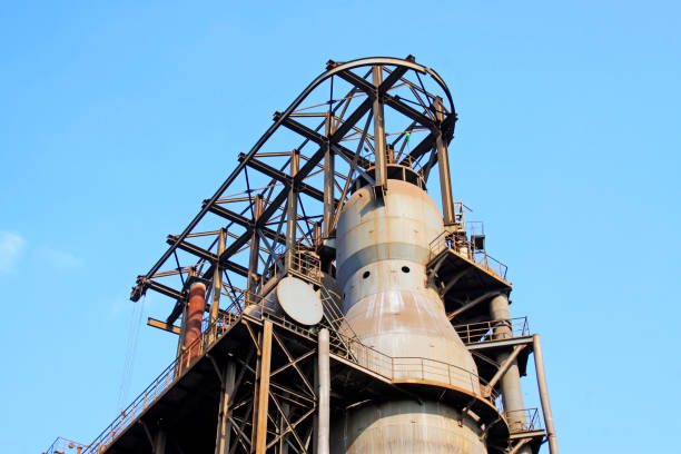 TANGSHAN - JUNE 20: mechanical equipment in a steel plant, on June 20, 2014, Tangshan city, Hebei Province, China