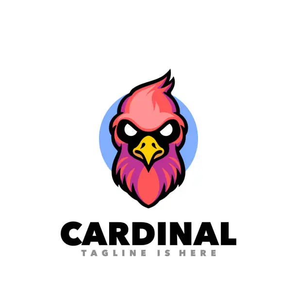 Vector illustration of Cardinal head mascot design