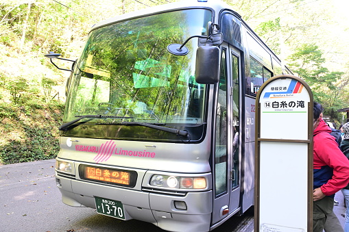 Kusakaru kotsu bus in number 14 Shiraitono-taki waterfall bus stop - 10/06/2023 08:46:36 +0000.