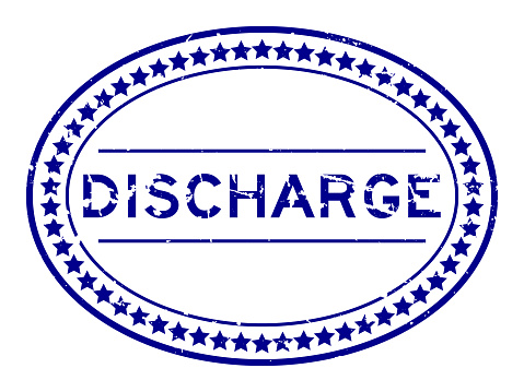 Grunge blue discharge word oval rubber seal stamp on white background