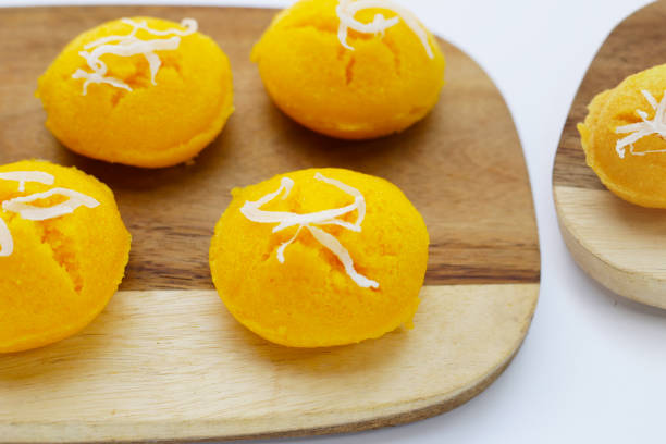 istock Toddy palm cake. Khanom Tarn (Thai dessert) 1916027081