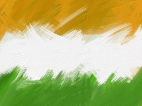 indian flag colors brush stroke template background