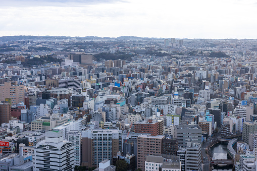 Yokohama city view from skyscraper