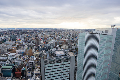 Yokohama city view from skyscraper