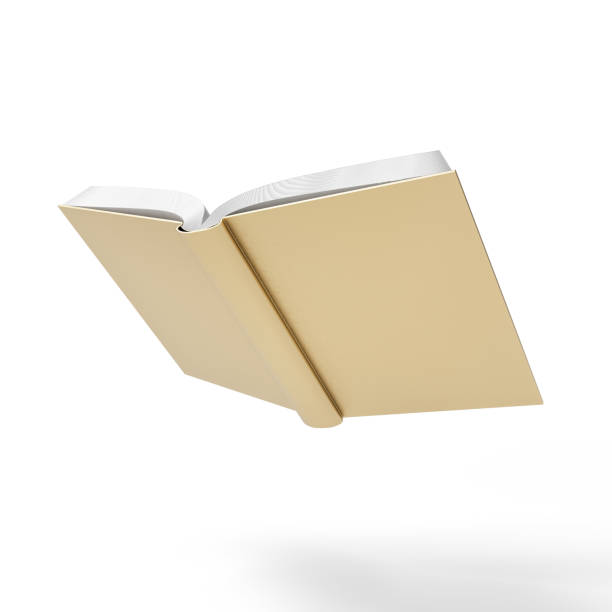 istock Blank Golden Cover Book Mockup. Concept Template Object for Education, Learning, Reading, Science and Literature. 3D Illustration. File with Clipping Path. 1916071211
