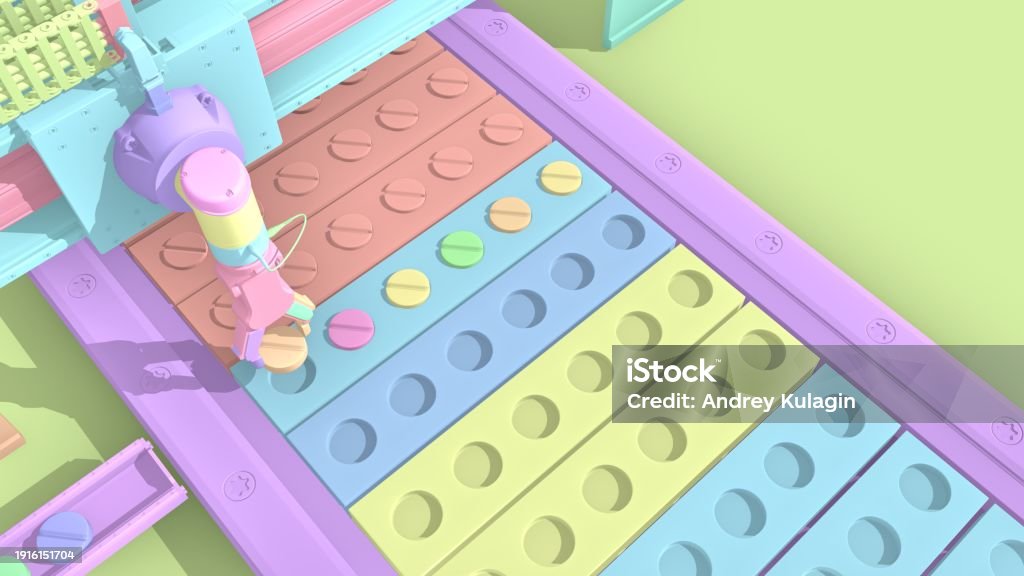Capsule Or Tablet Stacker Linear Picker And Billet Assembly Pallet ...