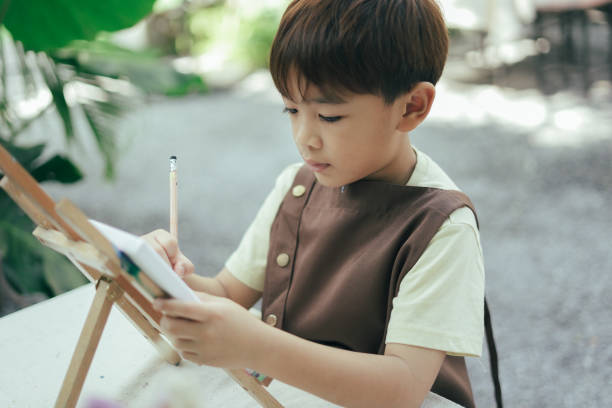 istock Boy Drawing a picture in a frame 1916212987