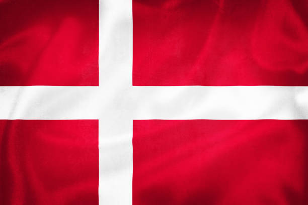 Grunge Denmark flag. Denmark flag with grunge texture.