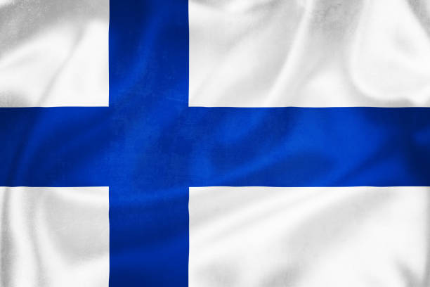 grunge 3d illustration of finland flag - 11927 imagens e fotografias de stock