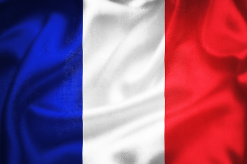 Grunge 3D illustration of France flag, concept of France
