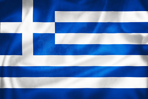Grunge 3D illustration of Greece flag, concept of Greece