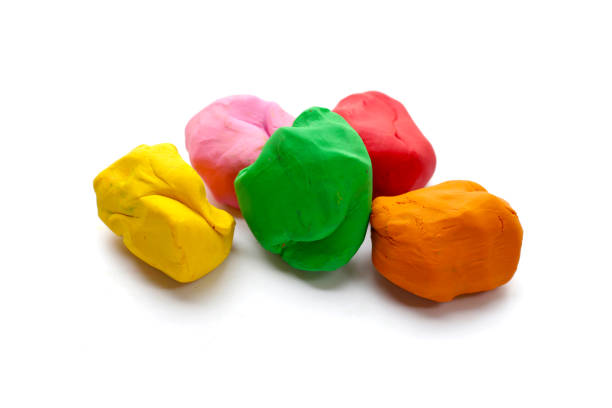 istock Colorful plasticine clay on white background. 1916272772