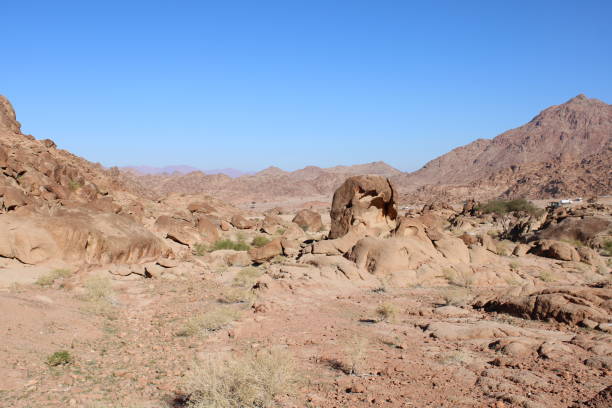 istock A beautiful view of the mountain range adjacent to Split Rock in Tabuk. 1916335327