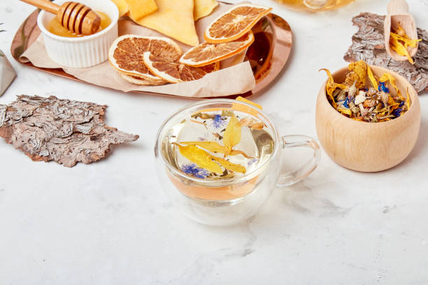istock Immunity-boosting concept - herbal elixir for wellness organic mountain blend - wellness ritual - alpine herbal tea for mindful living 1916369767
