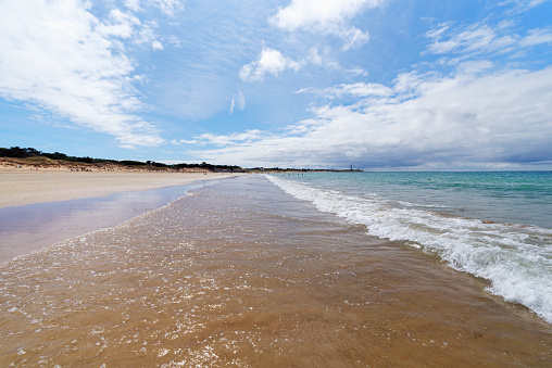 Conche des Baleines beach in Ré island. Charente Maritime coast