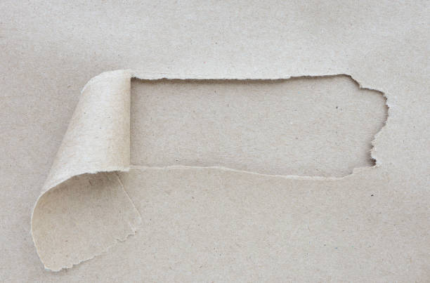 istock Brown Torn paper with space for text. paper peel 1916385498