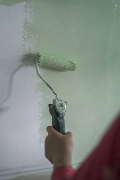istock Close-up Child Boy paints on wall 1916423538