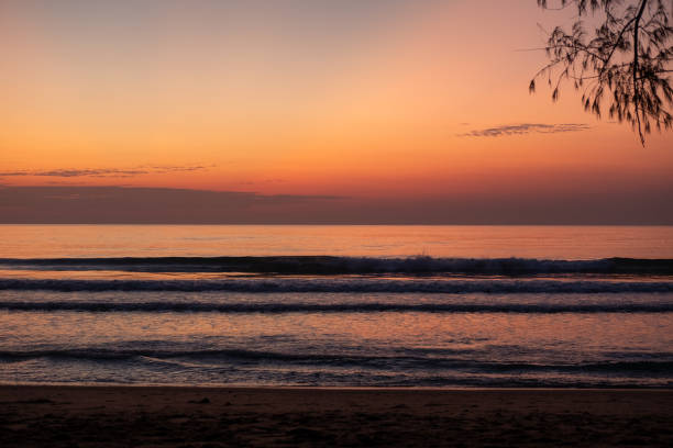 istock Morning seaside with twilight light. Ocean waves. 1916461645