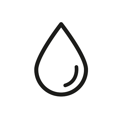 Water Drop Icon. Liquid drop icon. Vector illustration. EPS 10. Stock image.
