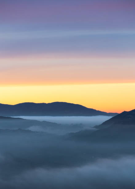 istock Winter Twilight on a foggy day 1916567422