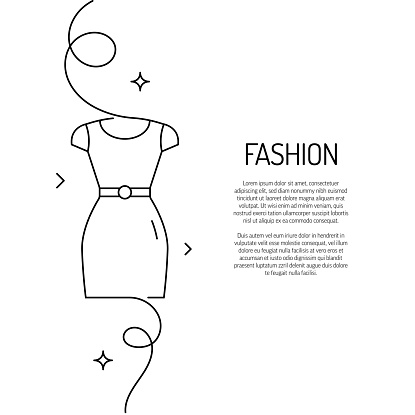 Continuous Line Drawing of Fashion Icon. Hand Drawn Symbol Vector Illustration.