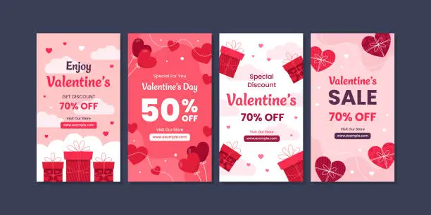 Vector illustration of valentine's day sale promotion