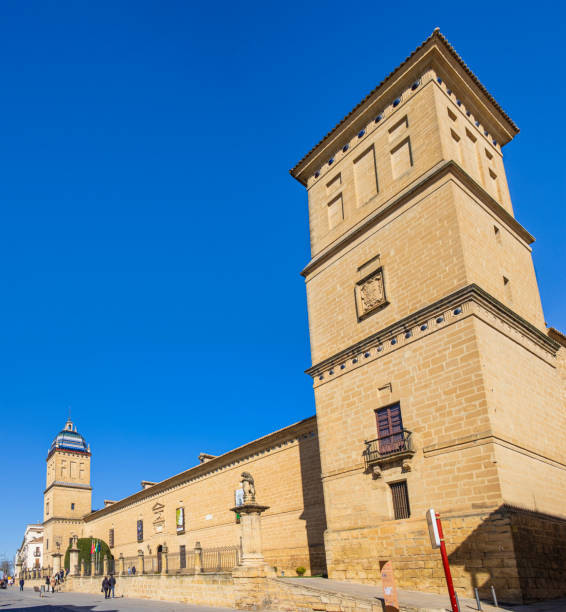 The Hospital of Santiago, completed in 1575, was commissioned by the bishop of Jaén as a hospital for the poor sick. Declared a national historic monument in 1971, is currently used as library and cultural center. (2 shots stitched)