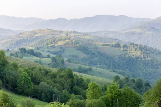 istock Mountain ridge in spring sunny morning in Carpathian Mountains 1916606488