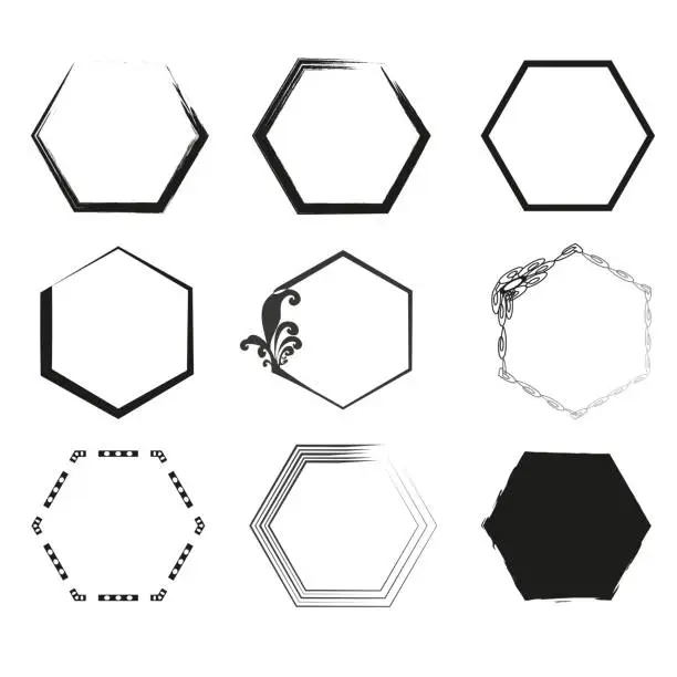 Vector illustration of polygon octagon line. Vector illustration. EPS 10.