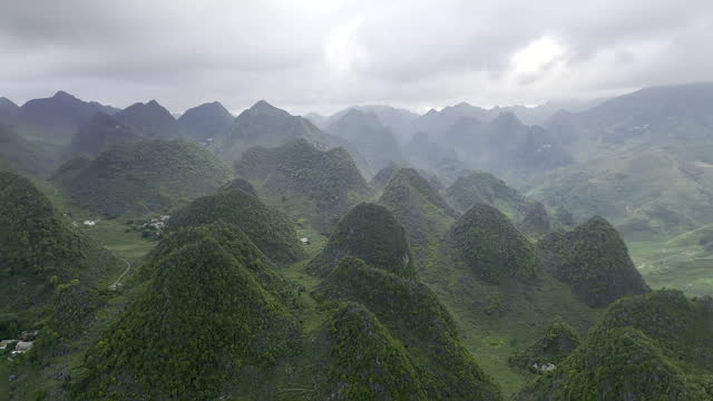 Dramatic Green Mountains In Northern Vietnam