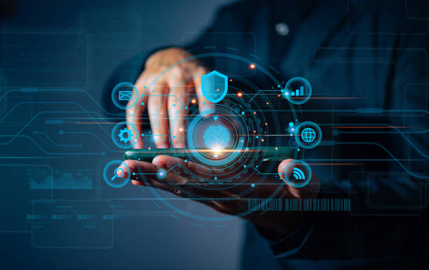 istock The finger scanning allows access to security and identification of big Data information and Cloud Computers, Security of future technology and Cybernetics on the Internet. 1916667794